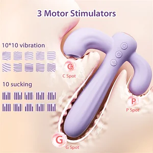 Cactus Vibrator - 3 In 1 Powerful Suction Vibration Rabbit Vibrator