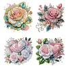 4Pcs Diamond Painting Butterfly Brooch for Wedding Party Gift