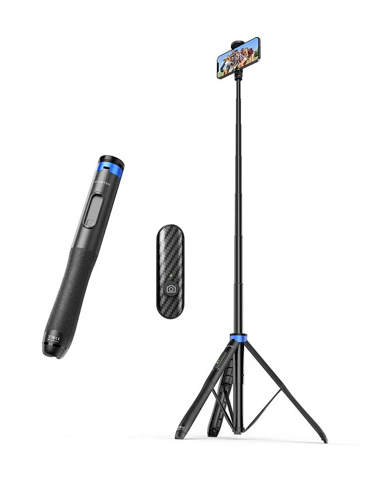 ATUMTEK 51" Selfie Stick Tripod, Premium Pro Phone Tripod Stand, All in