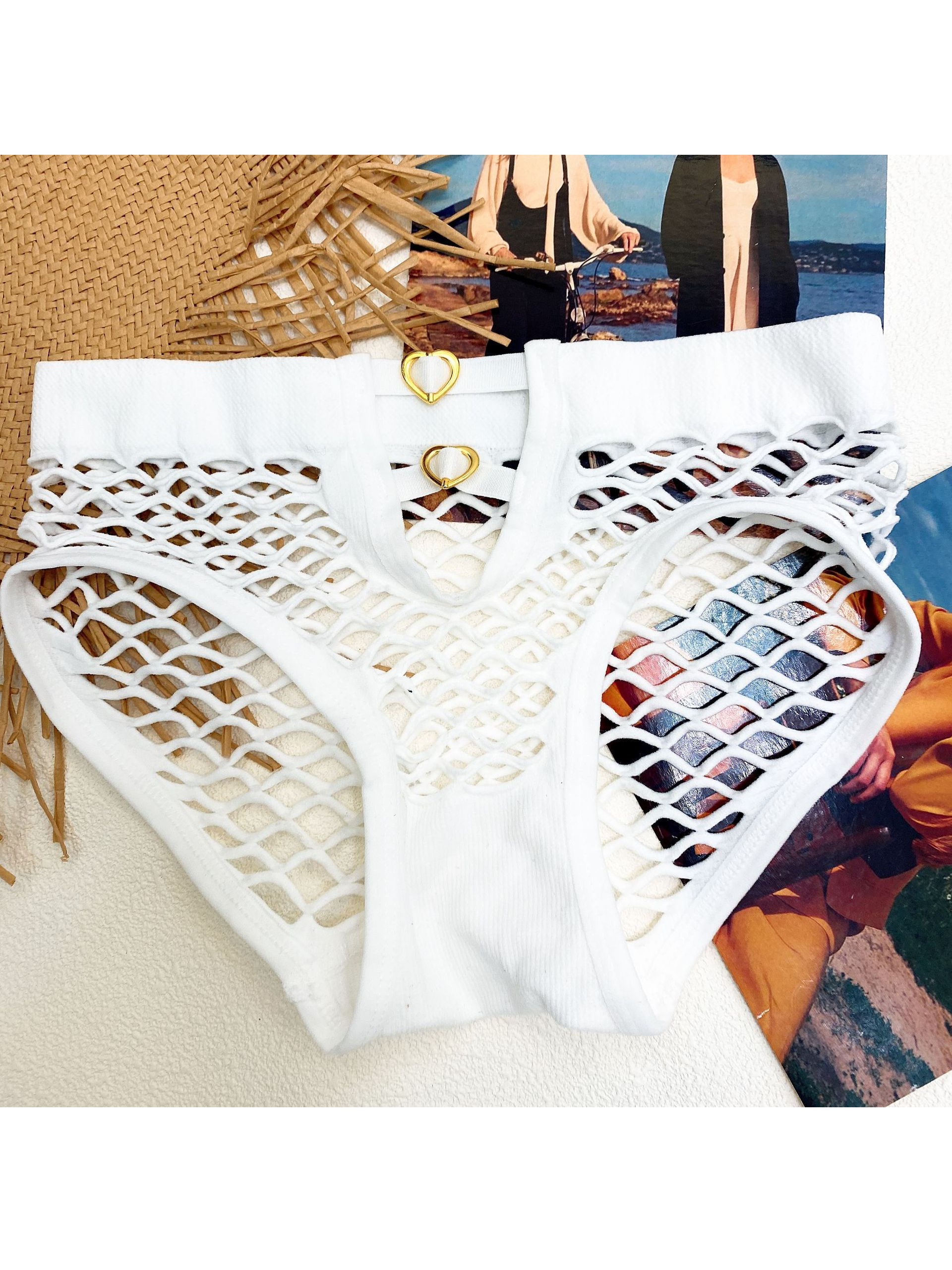 Mesh Cotton File Medium Waist Underwear