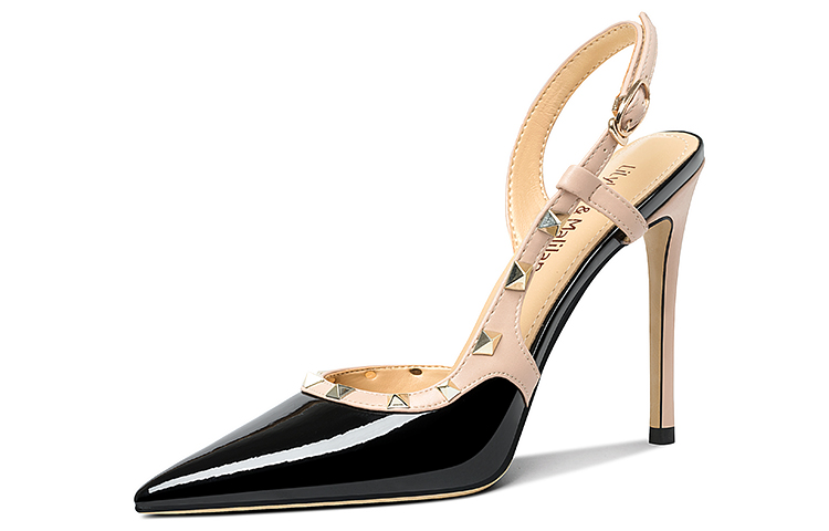 Lily Wei Studs Series High Heels Women's Black