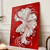 DIY Pearl Painting Lucky Koi for Home Wall Decor with Frame(40*30cm)
