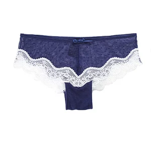 Sexy Lace Low Waist Bow Mesh Panties