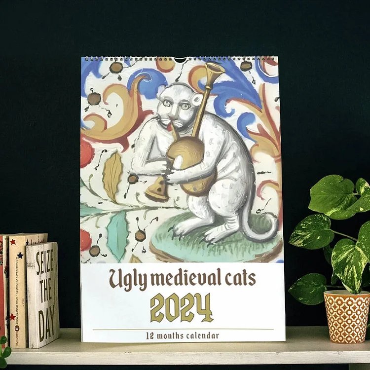 2024 Weird Medieval Cats Calendar - tree - Codlins