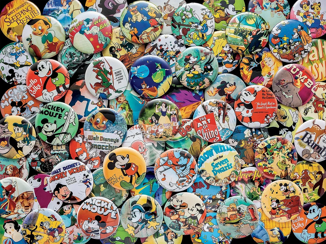 Disney Collection -  Vintage Buttons -  Paint by Numbers Kits QM3140