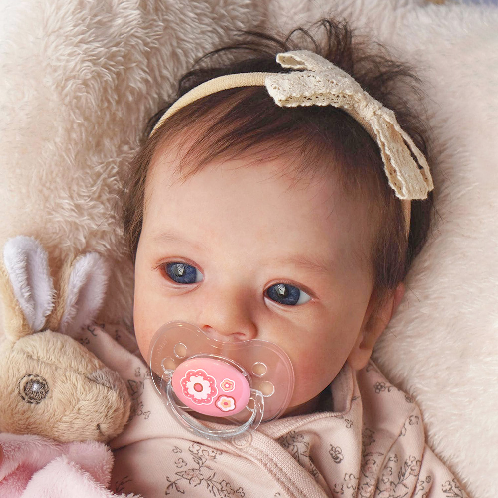 18" Realistic And Cute Reborn Baby Girl Opened Her Eyes With Bright Eyes Brown Hair Named Claire：Realistic Reborn Baby Dolls By Rsgdolls®