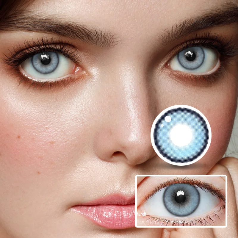 NEBULALENS Beelzebub Blue Half Yearly Prescription Colored Contacts NEBULALENS