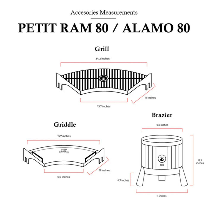 Fogues TX Petit Ram 80 开放式阿根廷木炭烧烤炉 | GW STORE