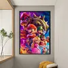 (Big Size)Anime Super Mario - 11CT Stamped Cross Stitch - 40*60cm