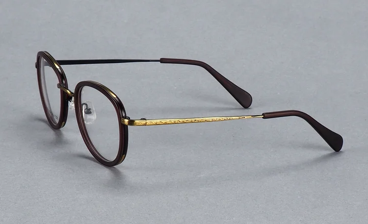 Round Optical Frame Suitable For High Diopter Prescription Glasses High Power Spectacle Cat Eye Thick Rim Frame Vintage Nerd