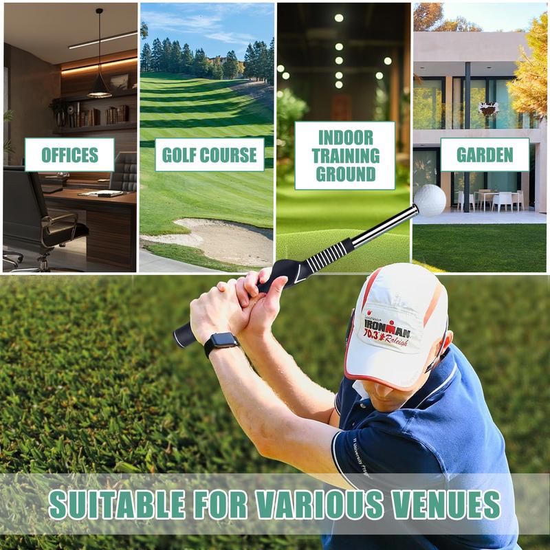 Product Introduction of Arttodo Telescopic club, Retractable Golf Swing Training Aid, Click Sound Stick Trainer, Golf Warm Up, Grip, Strength, Tempo Training Aids, Golf Gift 6