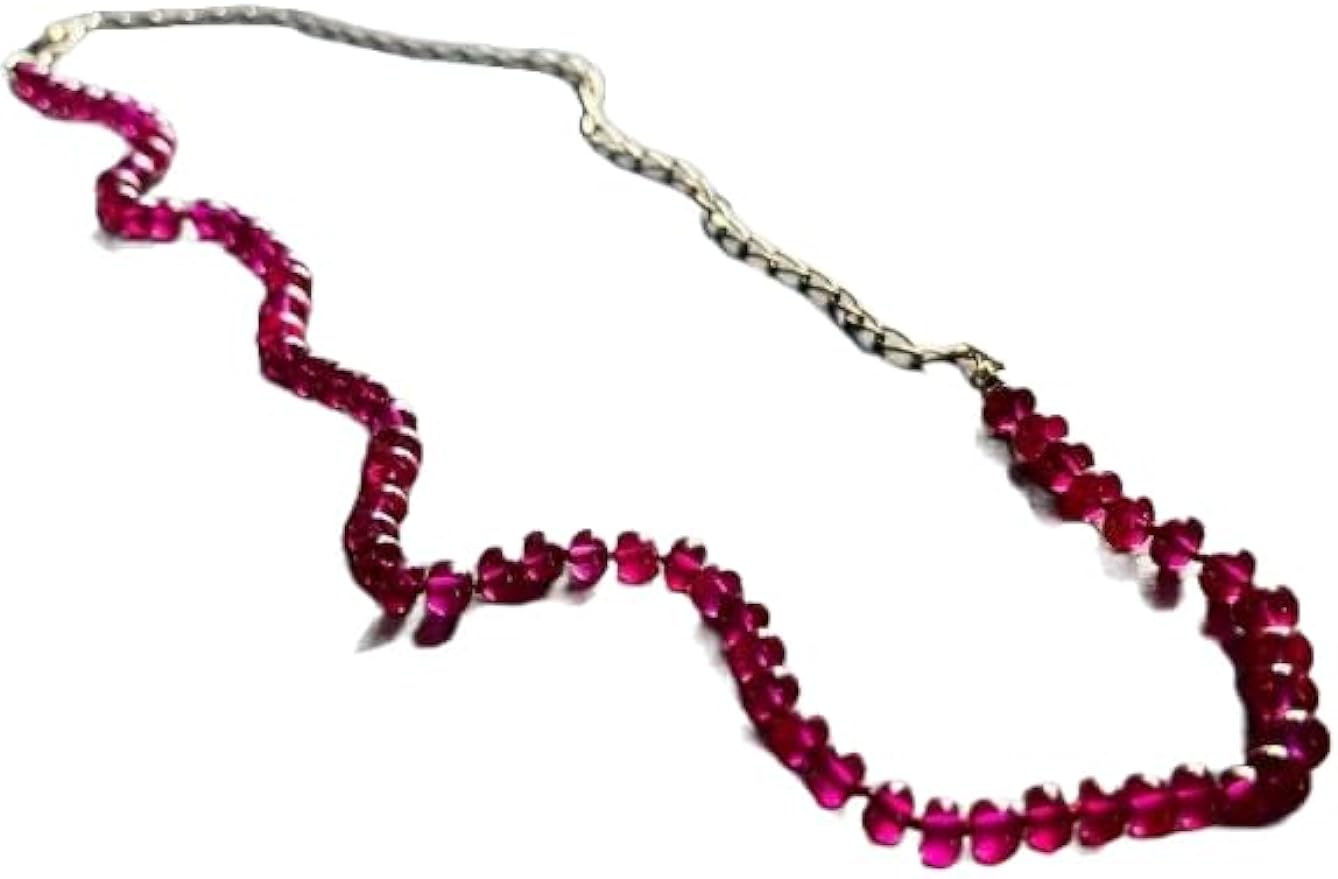 LKBEADS Natural Ruby J chain Necklace rondelle 4-5mm smooth 16inch Full strand Beads Jewelry Gemstone Necklace crystal healing energy stone Necklace for Women