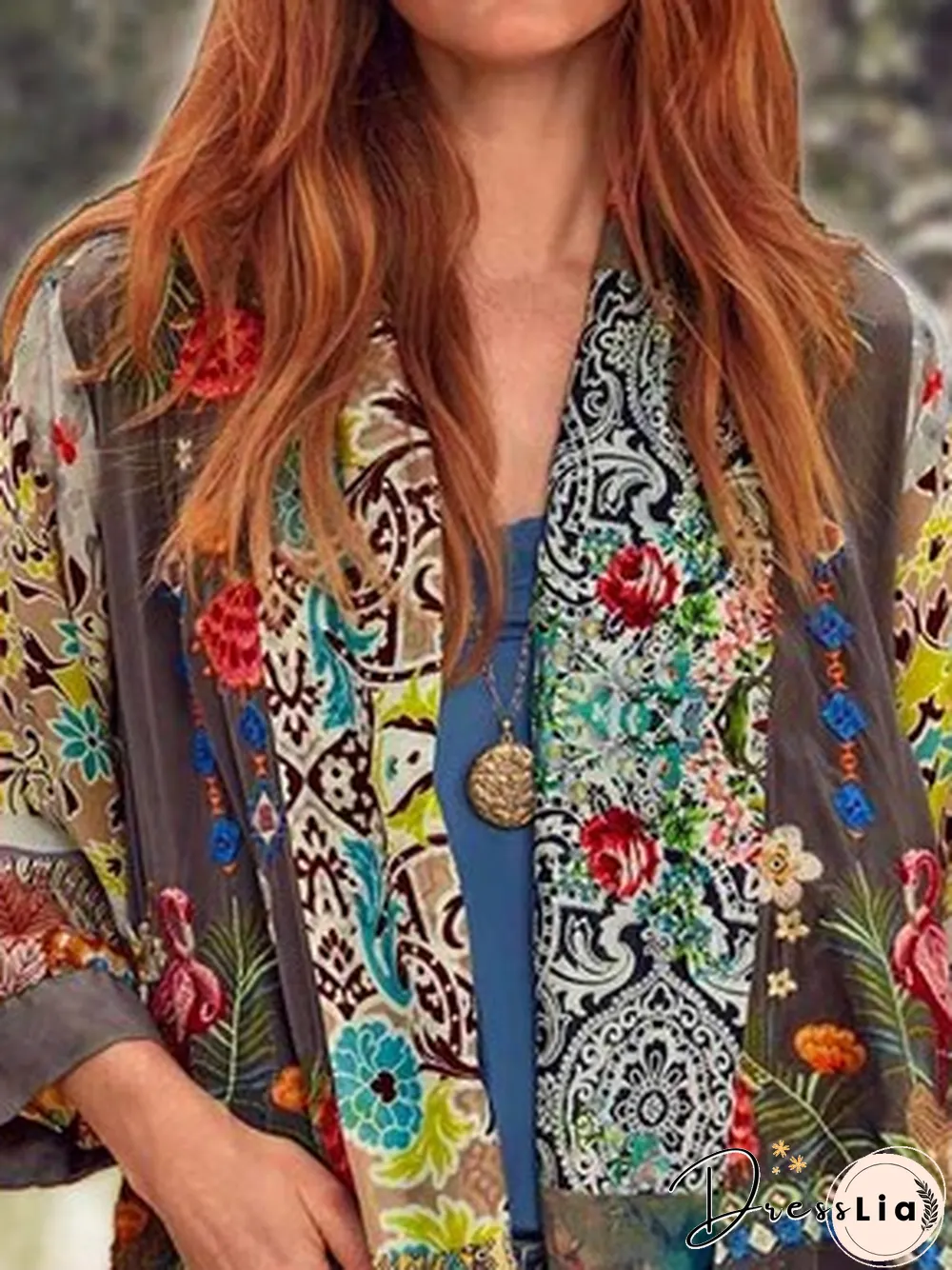 Women Ethnic Boho Autumn Natural Loose Best Sell Three Quarter H-Line Regular Other Coat