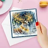 6Pcs Diamond Painting Deer Greeting Cards Christmas Cards