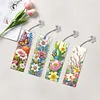 4Pcs Diamond Painting Flower Bookmark Making Kit for Book Lovers