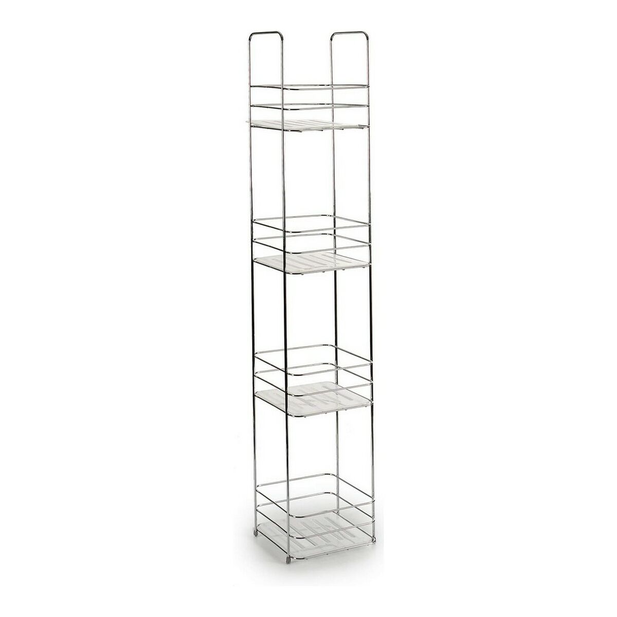 Bathroom Shelves Berilo Transparent Silver 16 x 86 x 16 cm