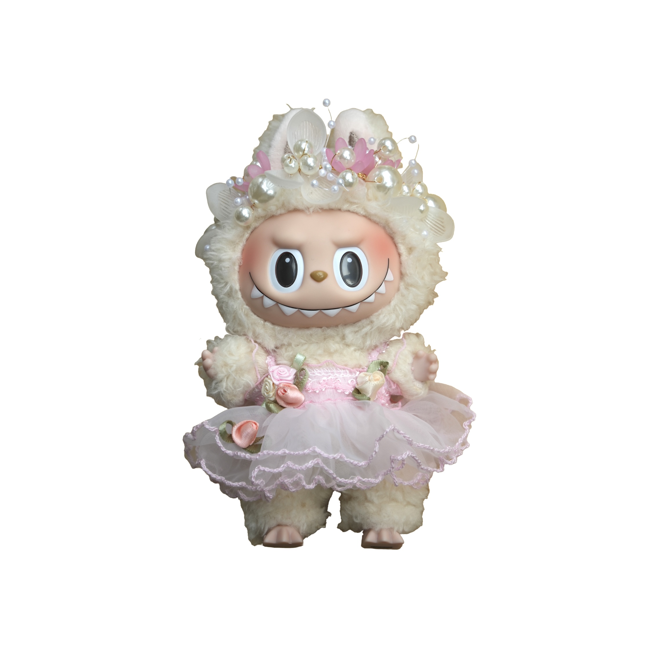 [Modified Doll] POP MART Labubu THEMONSTERS Heartbeat Macaron, White Peach Dodo, Soymilk Hang Tag Box 15cm