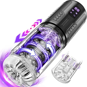 Sex Toys For Men Penis Stroker With 7 Vibrating & Thrusting & Rotating & Licking Modes