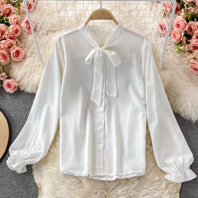 Toloer Women Two Piece Set 2023 Korean Fashion Bowtied Collar White ...