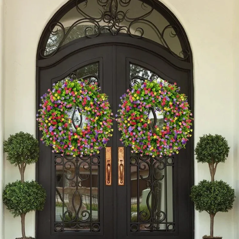 💐🎉Farmhouse Colorful Cottage Wreath