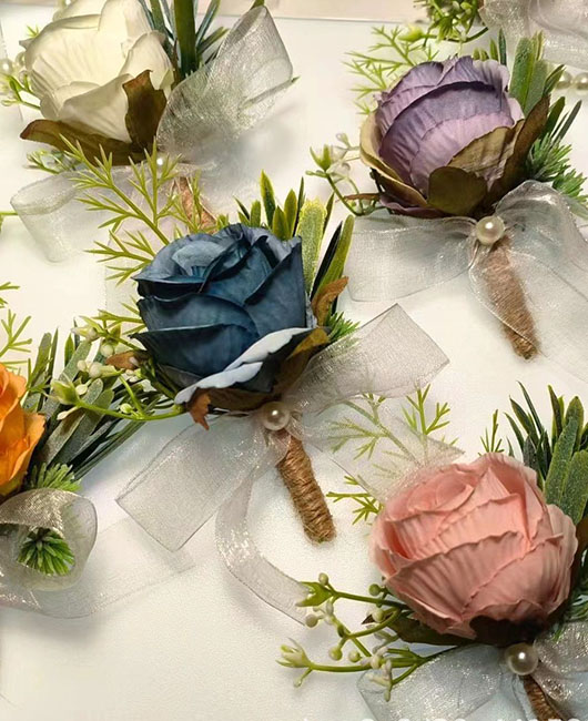 Wedding Rose Chest Flower Detail Brooch