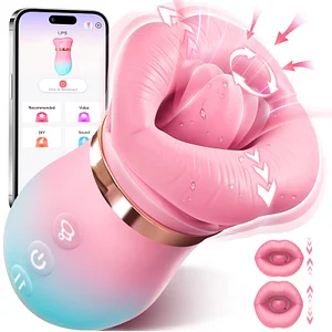 2025 Upgraded App Control Big Mouth Sucking Vibrator Kissing Licking Clit Nipple Toys