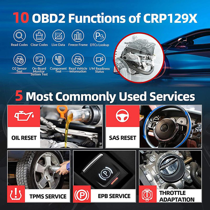 Launch X431 Crp129X Automotive OBD2 Scanner Car Diagnostic Tool Auto Code  Reader Obdii Creader 129X Pk Crp129 - China Launch Crp129X, Launch Crp129X  OBD2