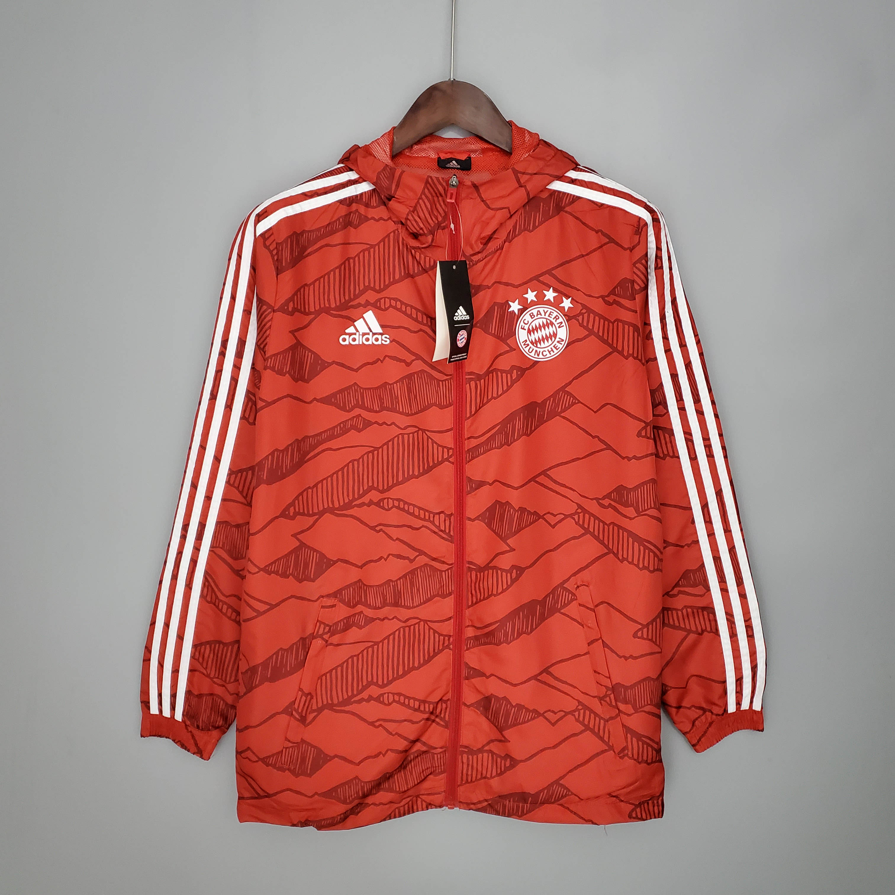 2021/2022 Windbreaker Football Jersey Bayern Munich Red 1:1 Thai Quality:football jersey mysite: unitedjerseyfootball 邓江浪:football