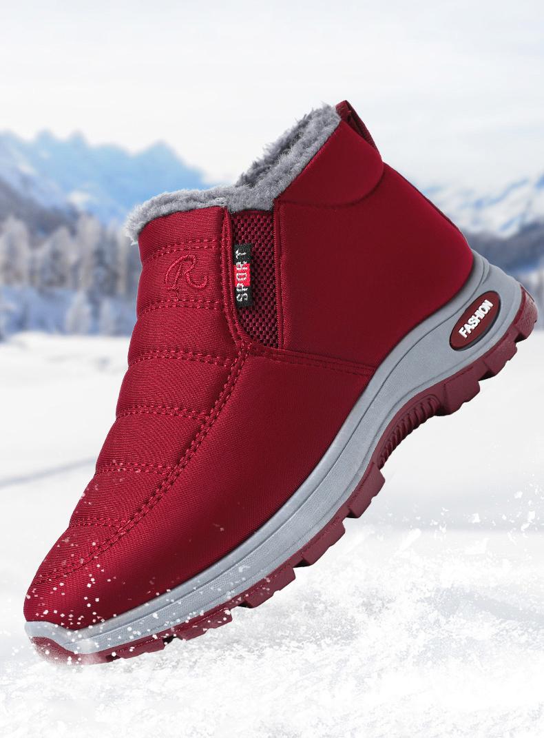 Női meleg, szőrmével bélelt téli hótaposó, vízálló bokacsizma, szabadtéri csizma, kényelmes cipők nőknek, téli csizma nőknek, klasszikus hótaposó, szőrmével bélelt meleg csizma, vízálló