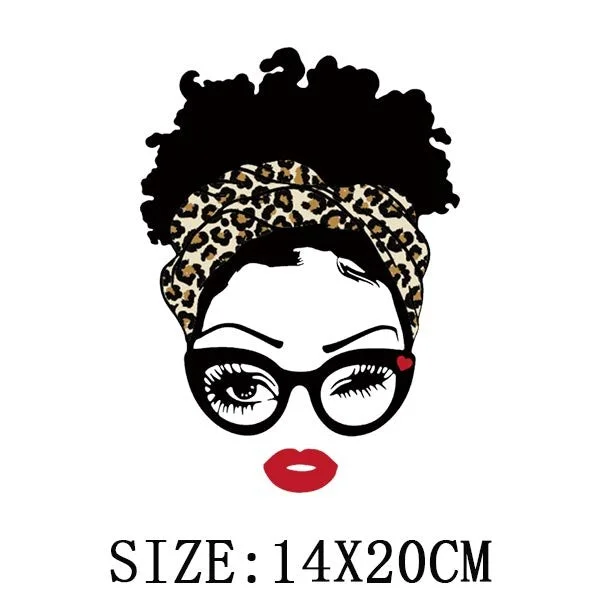 Pretty Girls Thermal Sticker On T-shirt DIY Washable Iron On Transfers For Clothing Fashion Design Appliqued On Clothes Patches