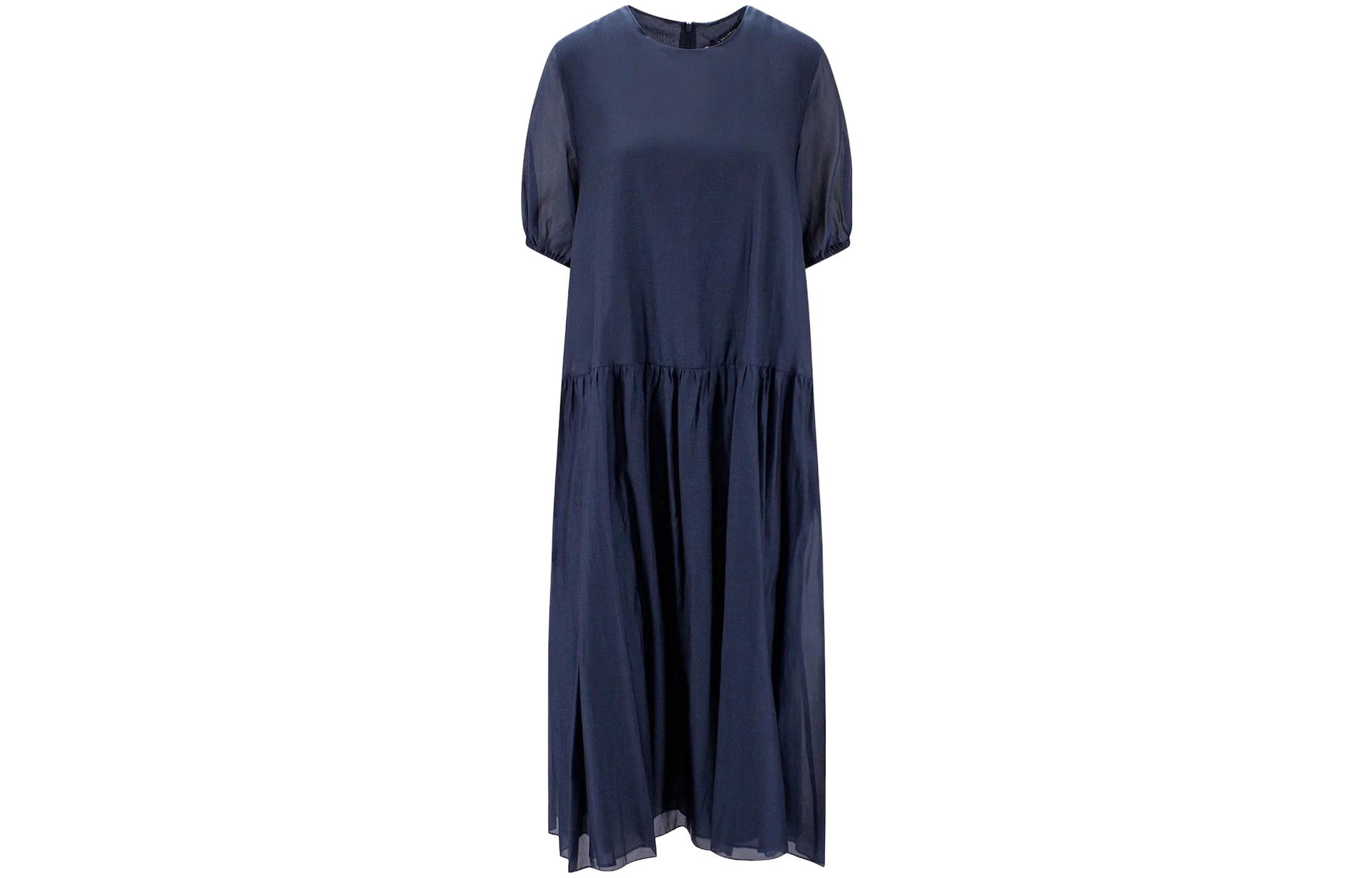 'S MAX MARA Short-Sleeved Dresses Women's Navy Blue