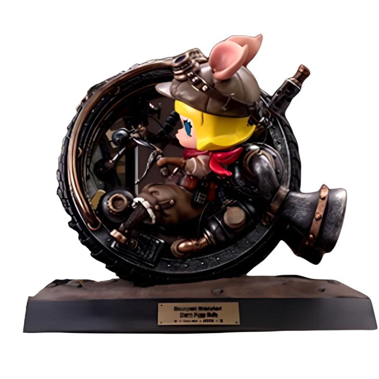 POP MART Steam Punk Unicycle Storm Piglet Molly Toy Trendy Figures