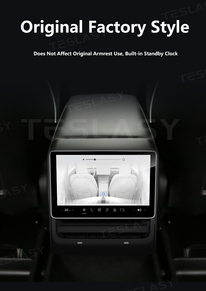 TESLASY Model Y/3 8-Inch 4G Android Rear Screen (Inspired Designed by Model 3 Highland Rear Screen)