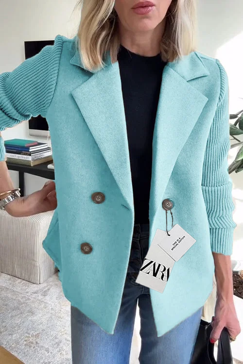 2025 Płaszcz z długimi rękawami i klapami