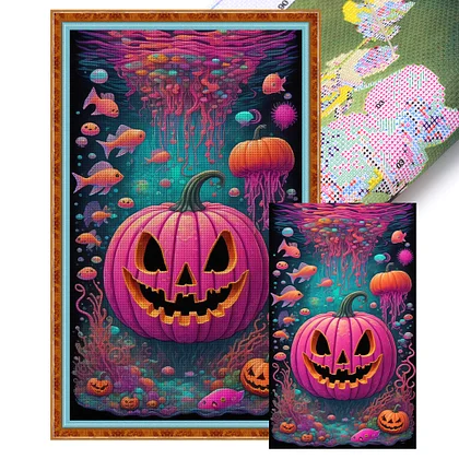 Pumpkin Cross-Stitch Frame From Neocraft - Diamond Painting - Kits - Casa  Cenina