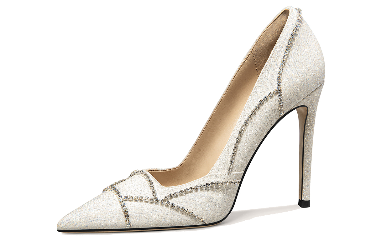 Lily Wei High Heels Women's Ecru
