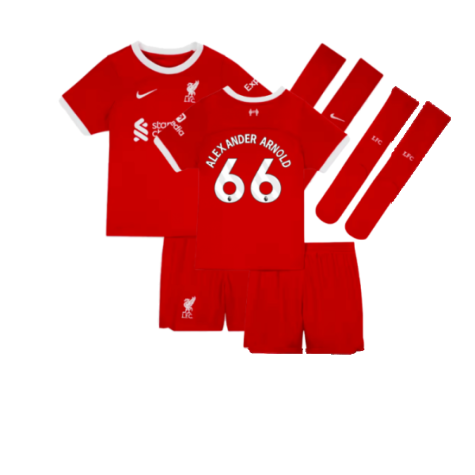 FC Liverpool Trent Alexander-Arnold 66 Home Shirt Kids & Junior Mini ...