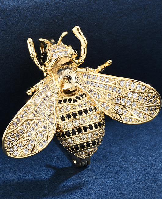 Wedding Rhinestone Bee Shaped Decorative Brooch