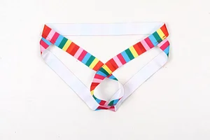 Men's Personality Trend Striped Letter Thong