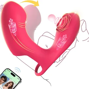 Rose Finger Vibrator Clit G Spot Stimulator Tapping And Vibrating App Remote Control