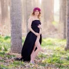 Maternity Maxi Chiffon Dresses Off Shoulders Pregnancy Photo Shoot Dresses
