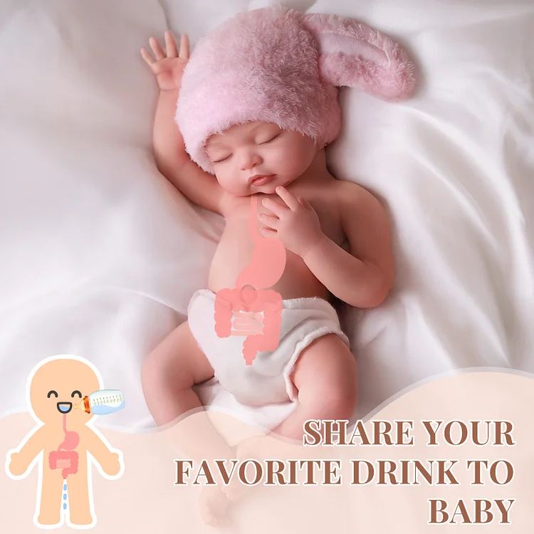 [Drink and Wet System]Babeside Nancy 12" Realistic Silicone Sleeping Baby Little Infant Girl Emotional Memory Touch