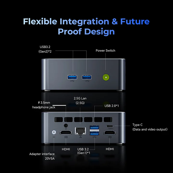 【新品】GMKtec M2Pro 16GB/512GB GMKtec GMK M2 PRO Mini Pc Intel i7 1195G7 NUCBOX DDR4 NVME
