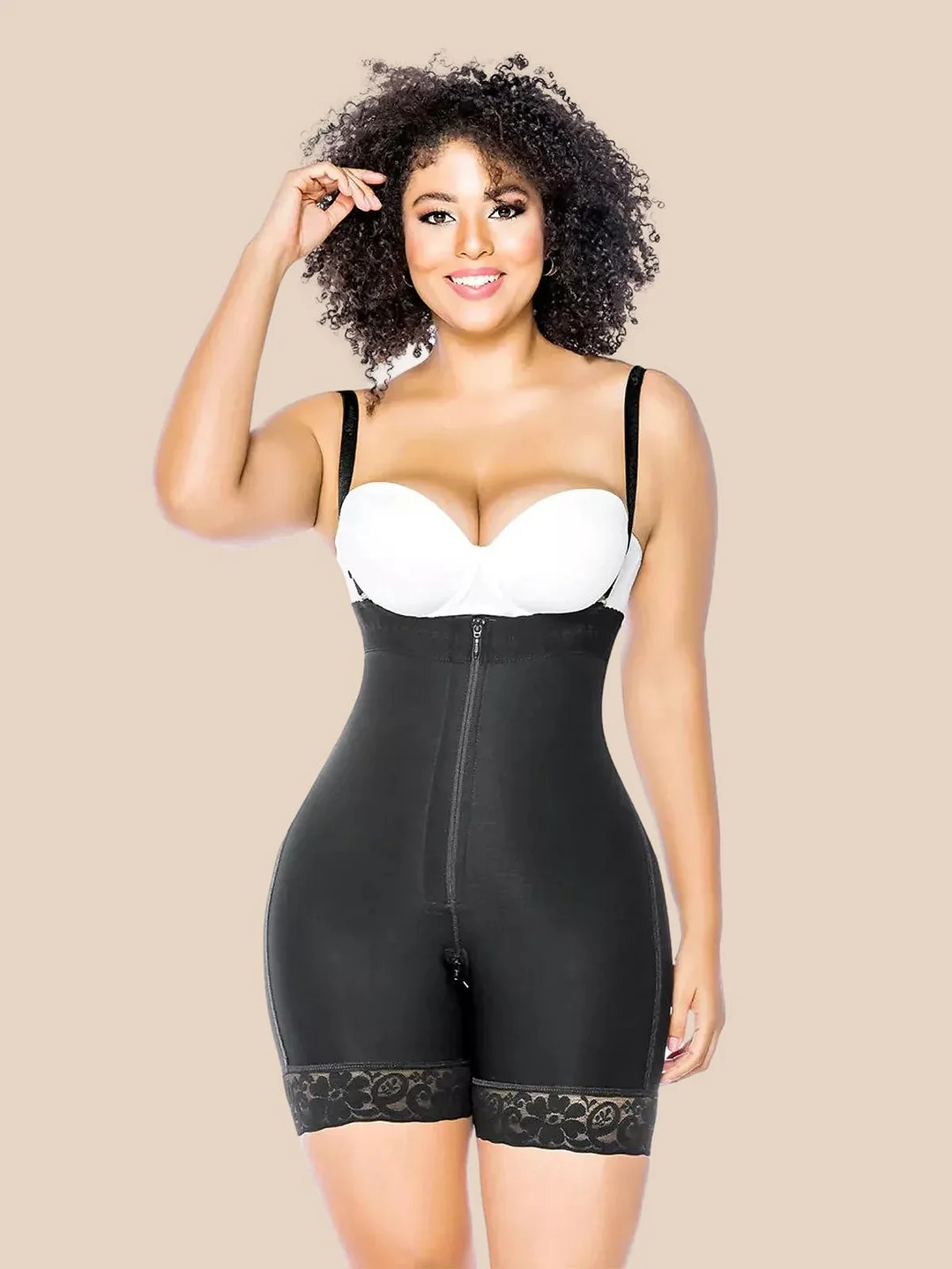 Fajas Colombianas Butt Lifter Shapewear Tummy Control Panties Crotch with Zipper Ref 1008