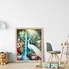 Diamond Painting-DIY Full Round Drill White Peacock At Lake Forest
