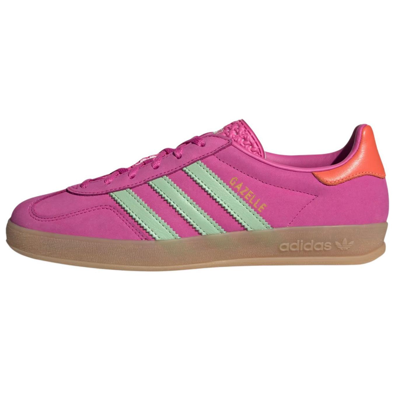 Adidas Gazelle Indoor Semi Lucid Fuchsia Semi Green Spark Coral Women's