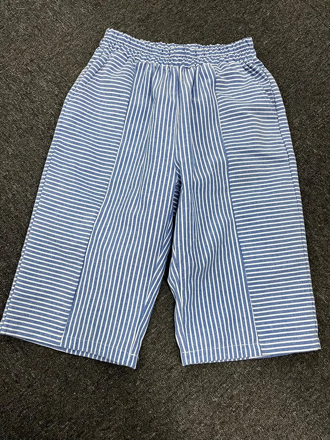 Vellamia's™ Striped Cotton Shorts – Vella Mia Auckland