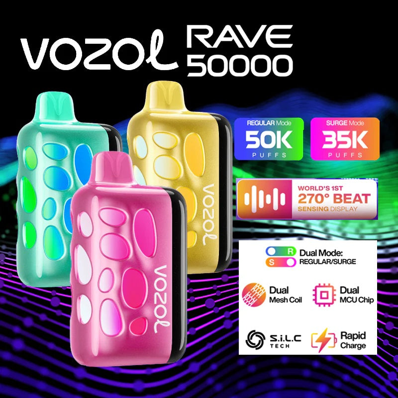 VOZOL RAVE 50000 Puffs Disposable Vape Wholesale wldvape