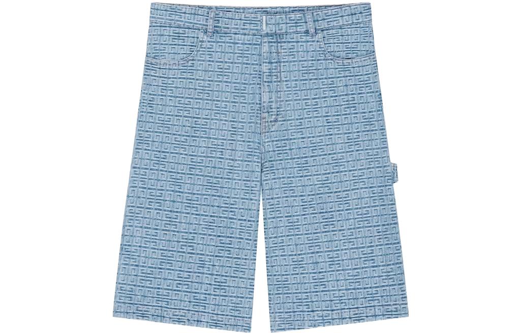 Givenchy 4G Denim Carpenter Bermuda Shorts