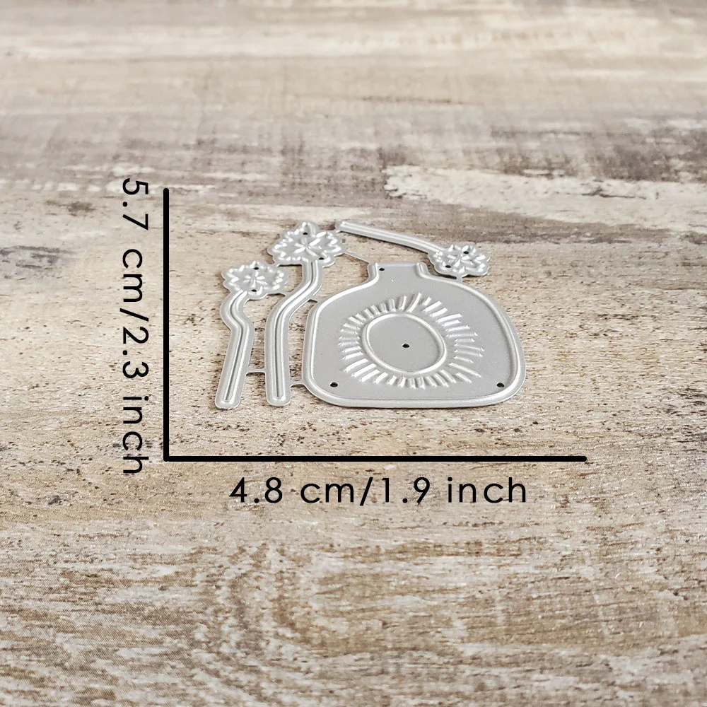 Athvotar Vase Flower Metal Cutting Dies Scrapbooking Mold Knife Stencil Die Cuts Card Making DIY Craft Embossing New Dies For